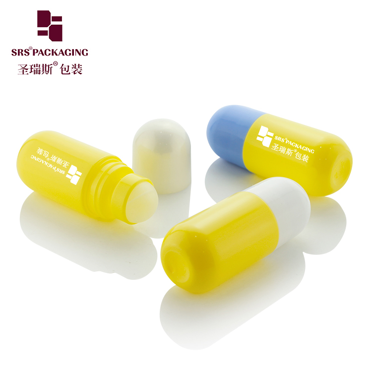 Empty 50ml deodorant roll on bottle recycled PCR plastic packaging