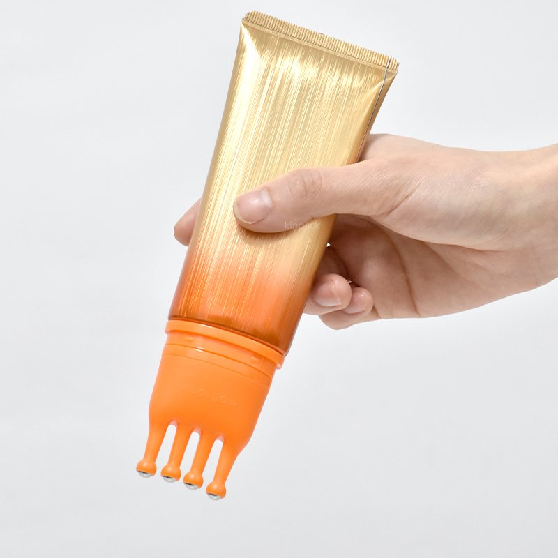 Dia40mm 60ml-150ml Customizable Oval Squeeze Cosmetic Plastic Packaging Soft Oval Tube for Cream Eye Cream with Roll-on Head