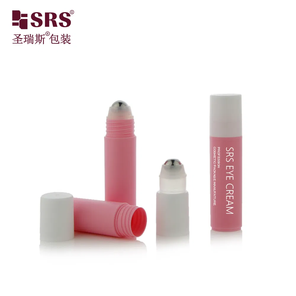 SRS 20ML PP Plastic Factory New Design Small Easy Take Trip Eye Cream Deodorant Steel Roller Ball Container