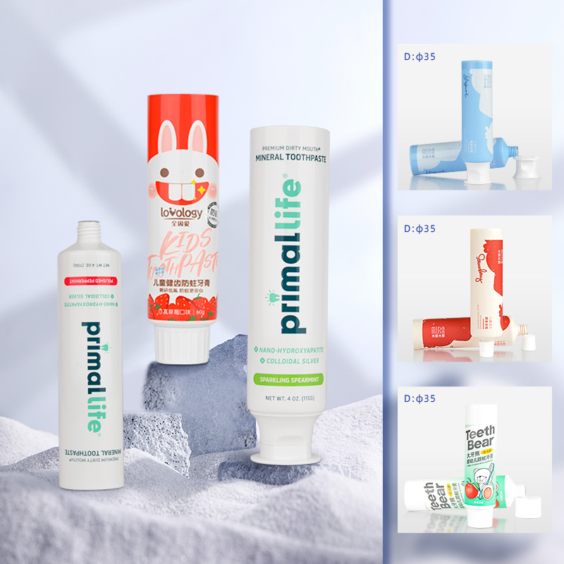 Toothpaste Tube, Flexible Plastic Squeeze Cosmetic Tube for Lotion/Cream/Sunscreen with PCR/Sugarcane/Bio-Degradable Material, Abl/Pbl Laminated Tube