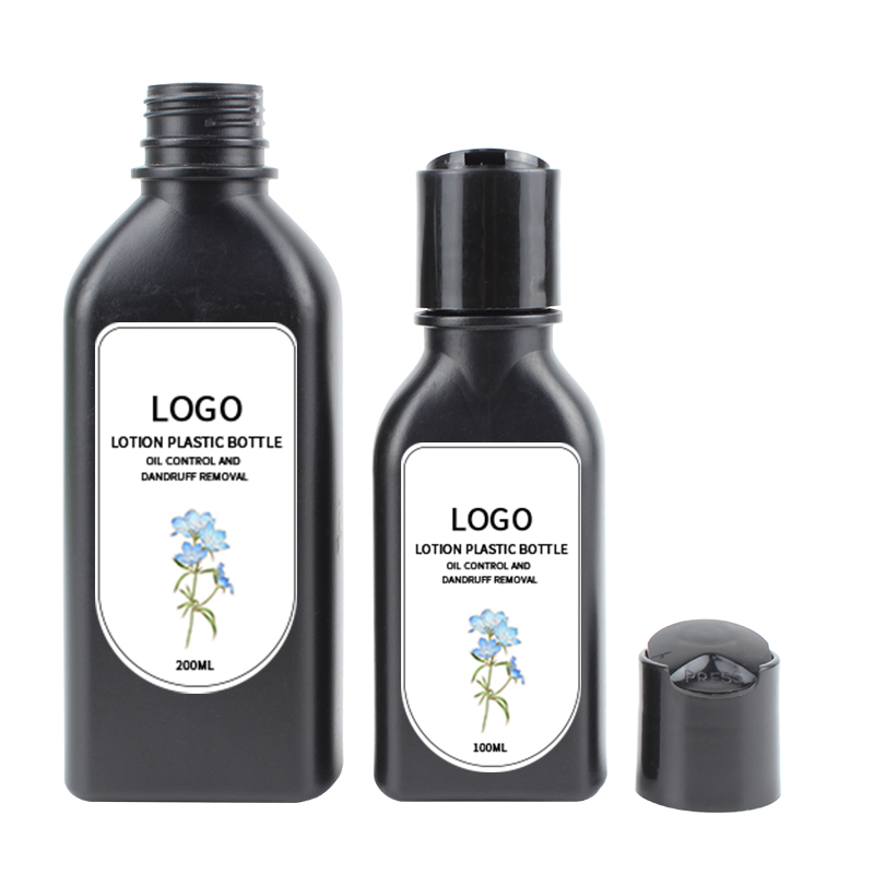 Custom Eco 30% 50% 100% PCR HDPE Material Recycled Plastic Bottle Square Face Care Lotion Plastic Bottle