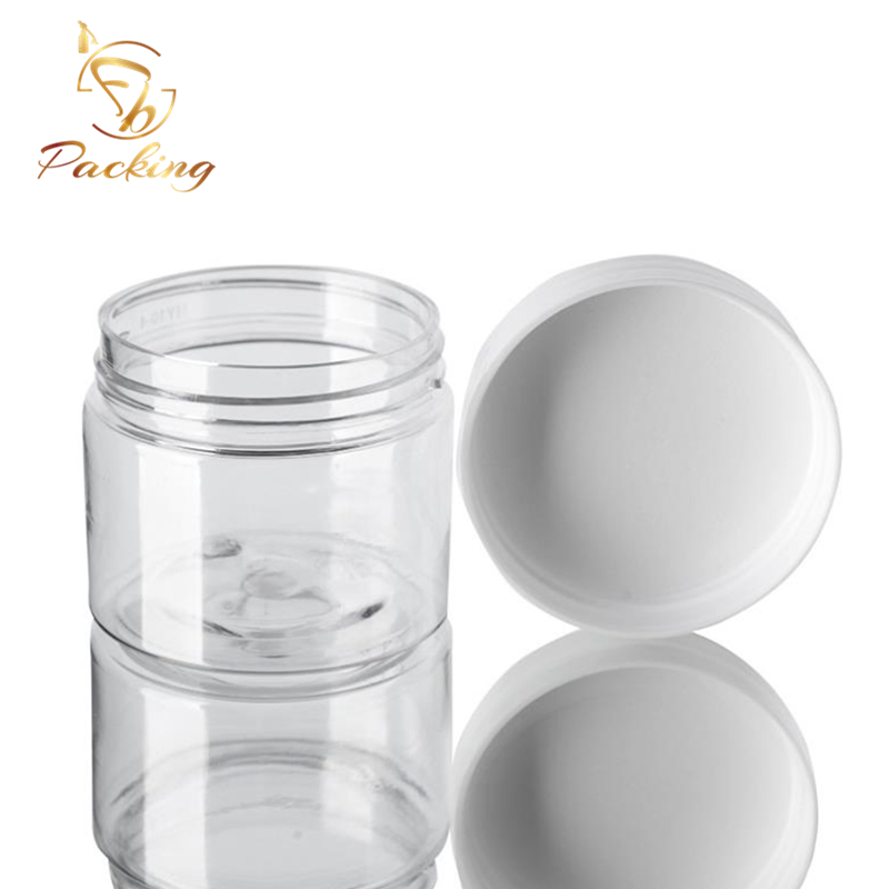Cosmetic Pet Plastic Cream Jar 150ml with PP Plastic Screw Cap