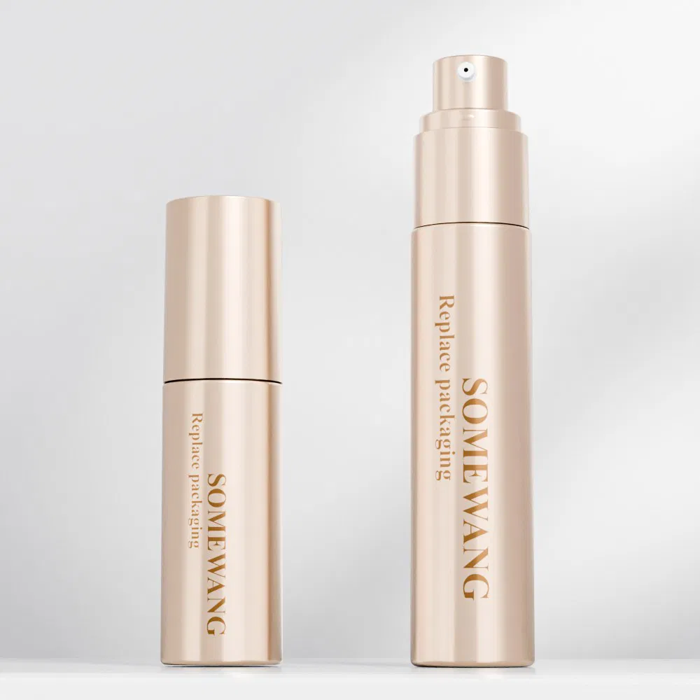 Somewang 55ml Wholesale Custom Plastic Pet Bottles with Full Cover Cap Treatment Pump Cosmetic Container