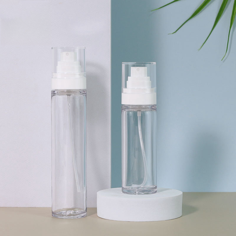 Cosmetic Packaging Wholesale Transparent Thick Wall Makeup Styling Spray Bottle PETG Plastic Toner Alcohol Travel Portable Dispenser Bottle