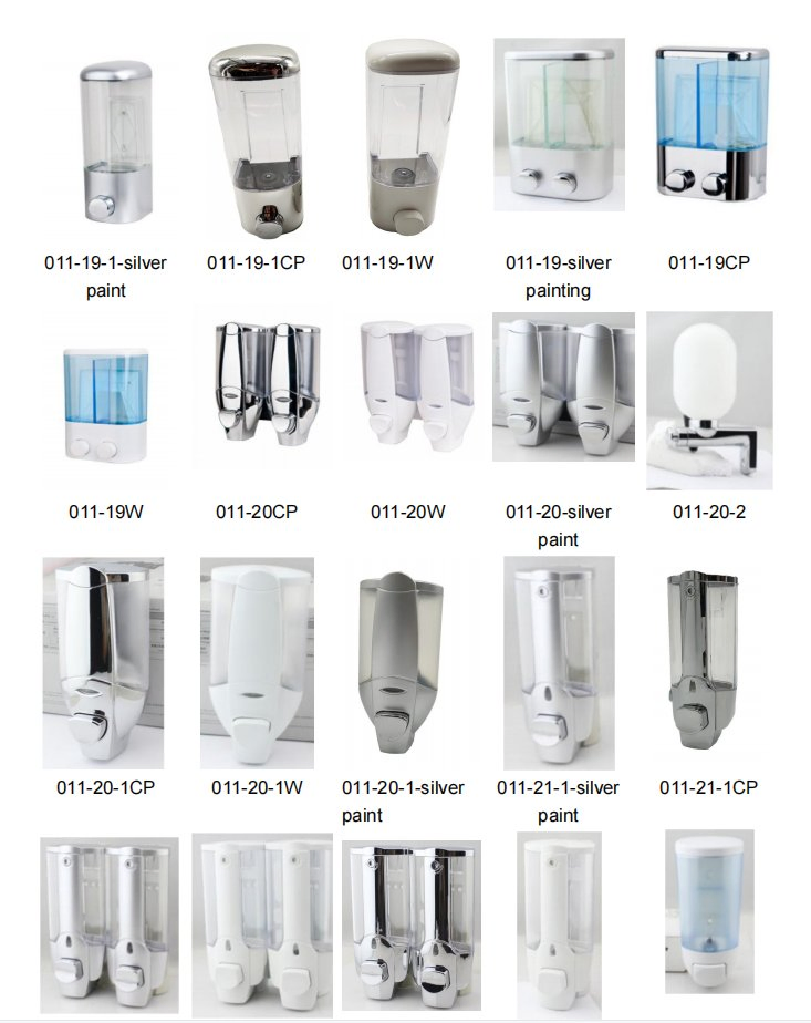 Iprosan Double 500ml Plastic Hotel and Bath Wall Mount Foam Liquid Soap Dispenser