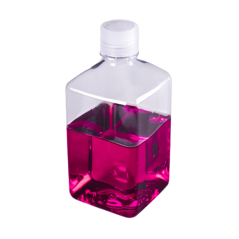 30ml-1000ml Laboratory Consumables Sterile Cell Culture Pet PETG Serum Bottles Square Media Bottle