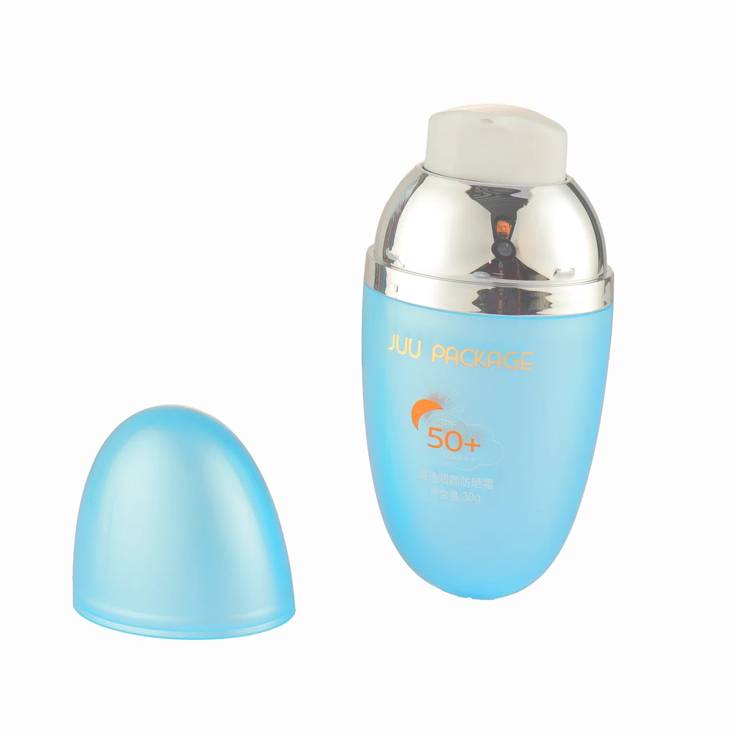 ISO 9001 Factory Customized Decoration Treatments Press Pump Facial Lotion Bottle Pebble Shape Plastic 30ml Makeup Foundation Bottle for Cosmetic Packaging