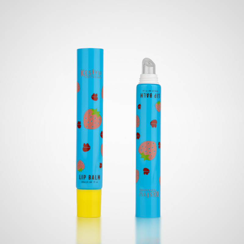 Lip Balm Tube Flexible Plastic Squeeze Cosmetic Lip Gloss Tube, Eye Cream Tube with Silicone Applicator, Soft Tip Tube