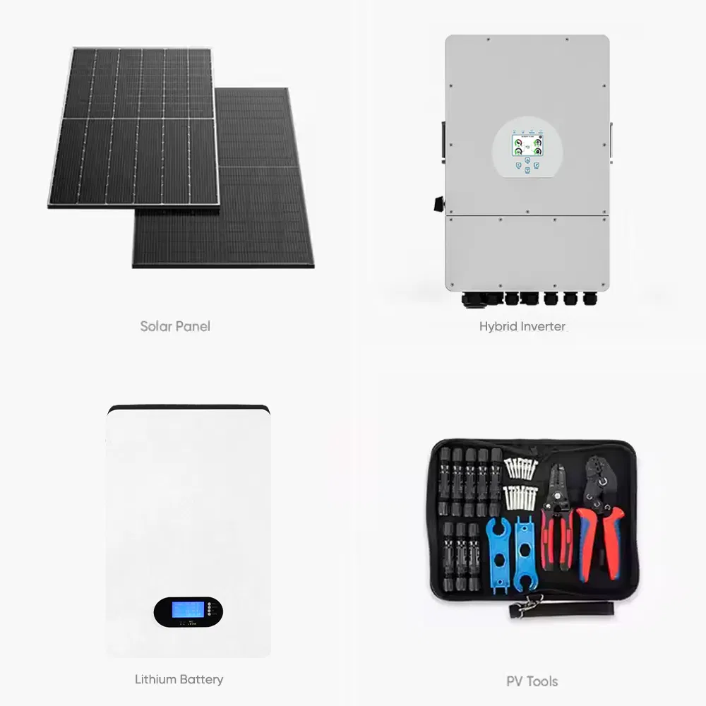 Sistema de Energía Solar Residencial 20kw 30kw 50kw Kits Solares Paneles Solares Sistema Híbrido