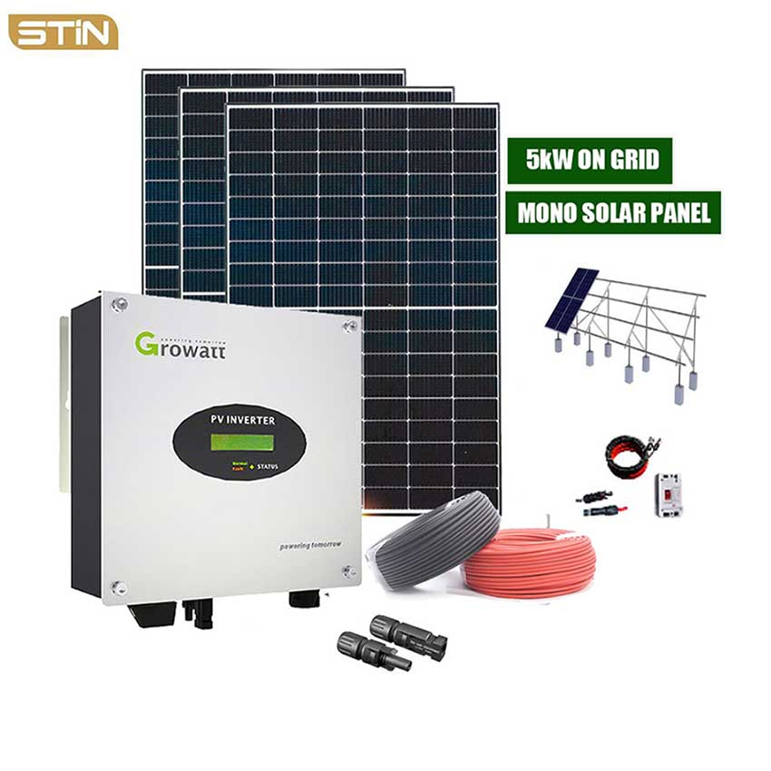5kw 6kw sobre el Sistema de Energía Solar en Red para Uso Doméstico e Industrial
