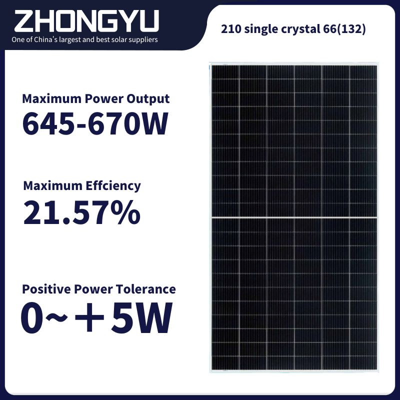 Módulo Solar Fotovoltaico de Grado Profesional 410W-670W para Exportación de Alta Eficiencia con Servicio Postventa