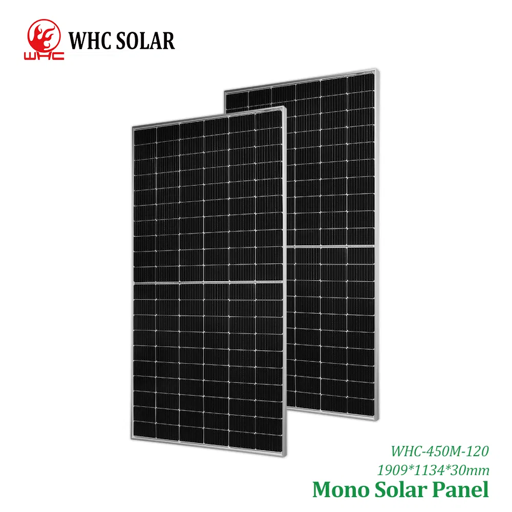 Fábrica Whc 182mm Módulos Solares PV de Media Celda 410W 550W 700W 144cells Precio de Panel Solar Fotovoltaico Perc Hjt Mono para Sistema de Energía Solar Comercial y Residencial