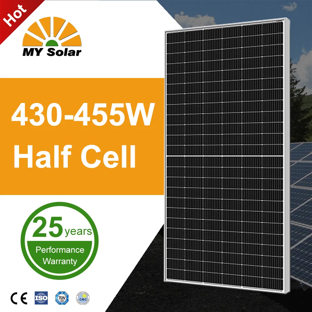 Mis Paneles Solares 430W 435W 440W 450W 455W de Alta Eficiencia Monocristalinos Policristalinos Fotovoltaicos para Sistema de Energía Solar en el Hogar