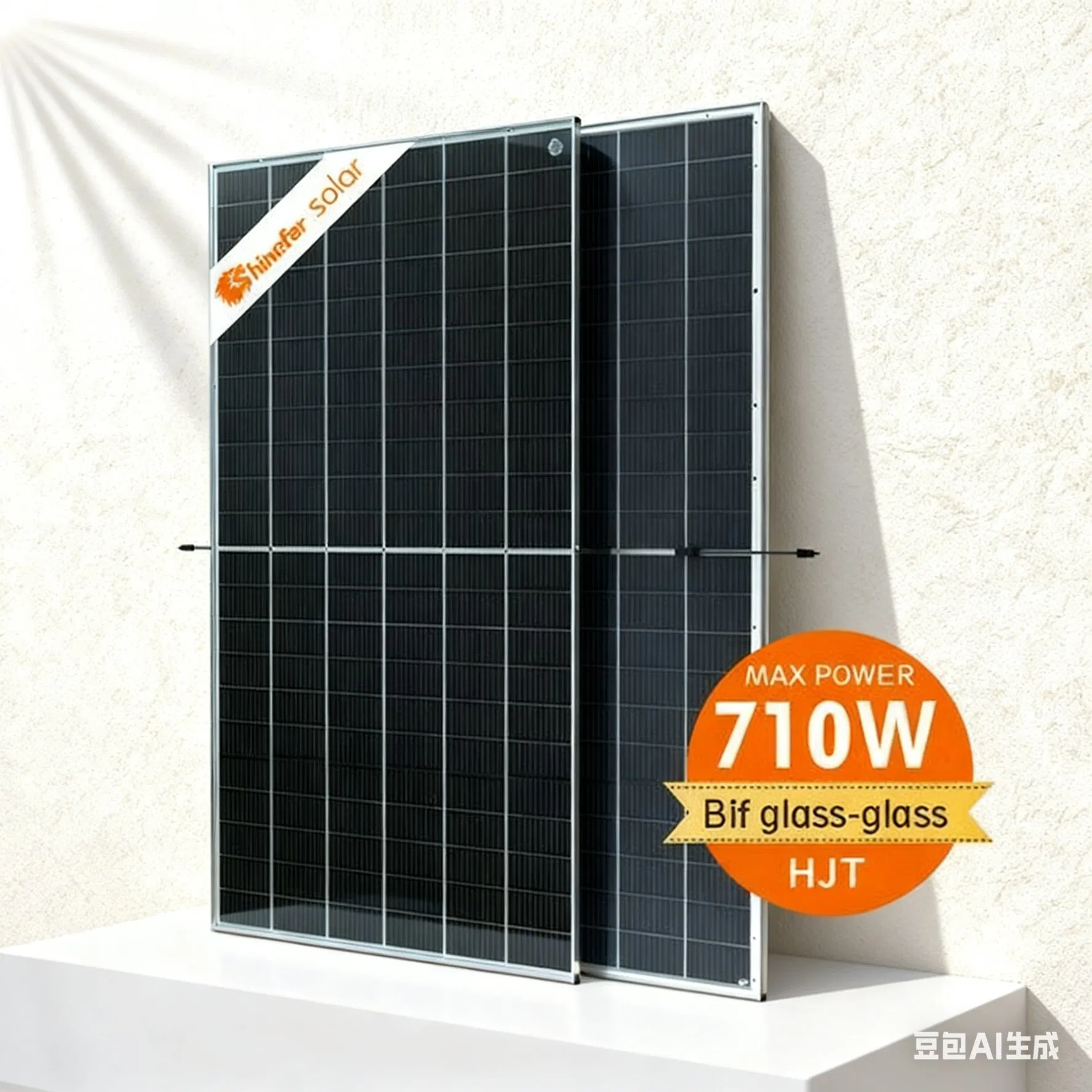 Panel Solar Doble Cristal Hjt de Alta Calidad 710W con Alta Eficiencia para Uso en Proyectos