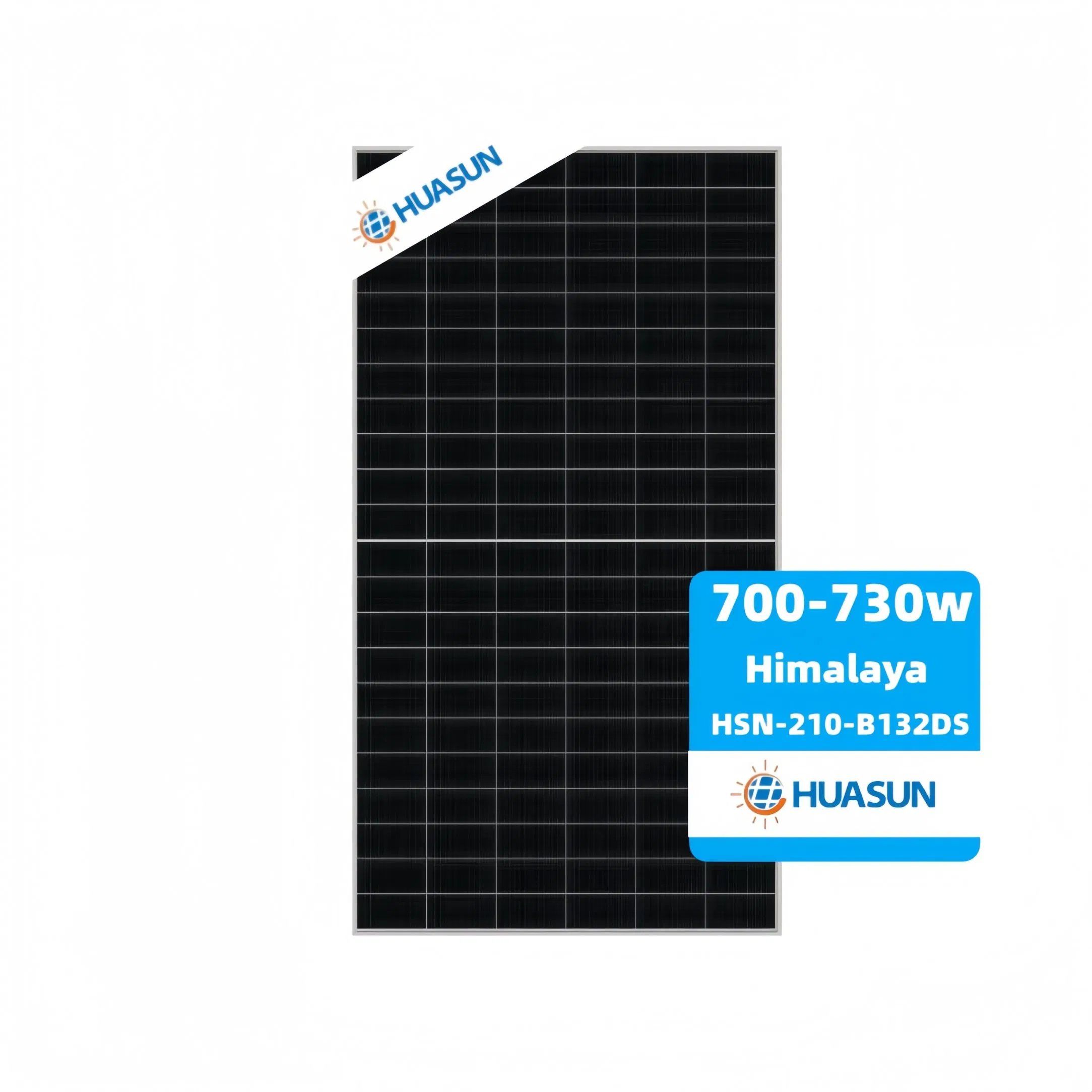 Huasun 690W 695W 700W 705W 710W 715W 720W 730W Paneles Solares Bifaciales Módulo Solar PV Hjt Bifacial Poder