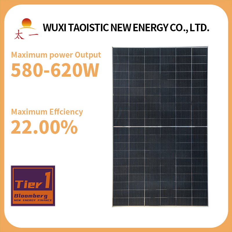 Módulo Solar Industrial 620W 580W 210mm Compatible con Celdas Perc de Almacenamiento en Microred