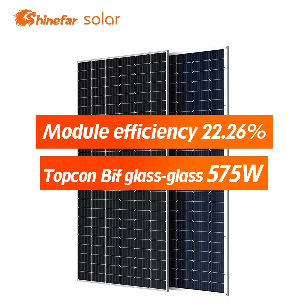 Módulo Fotovoltaico de Vidrio Bifacial de Alta Eficiencia Topcon 575W