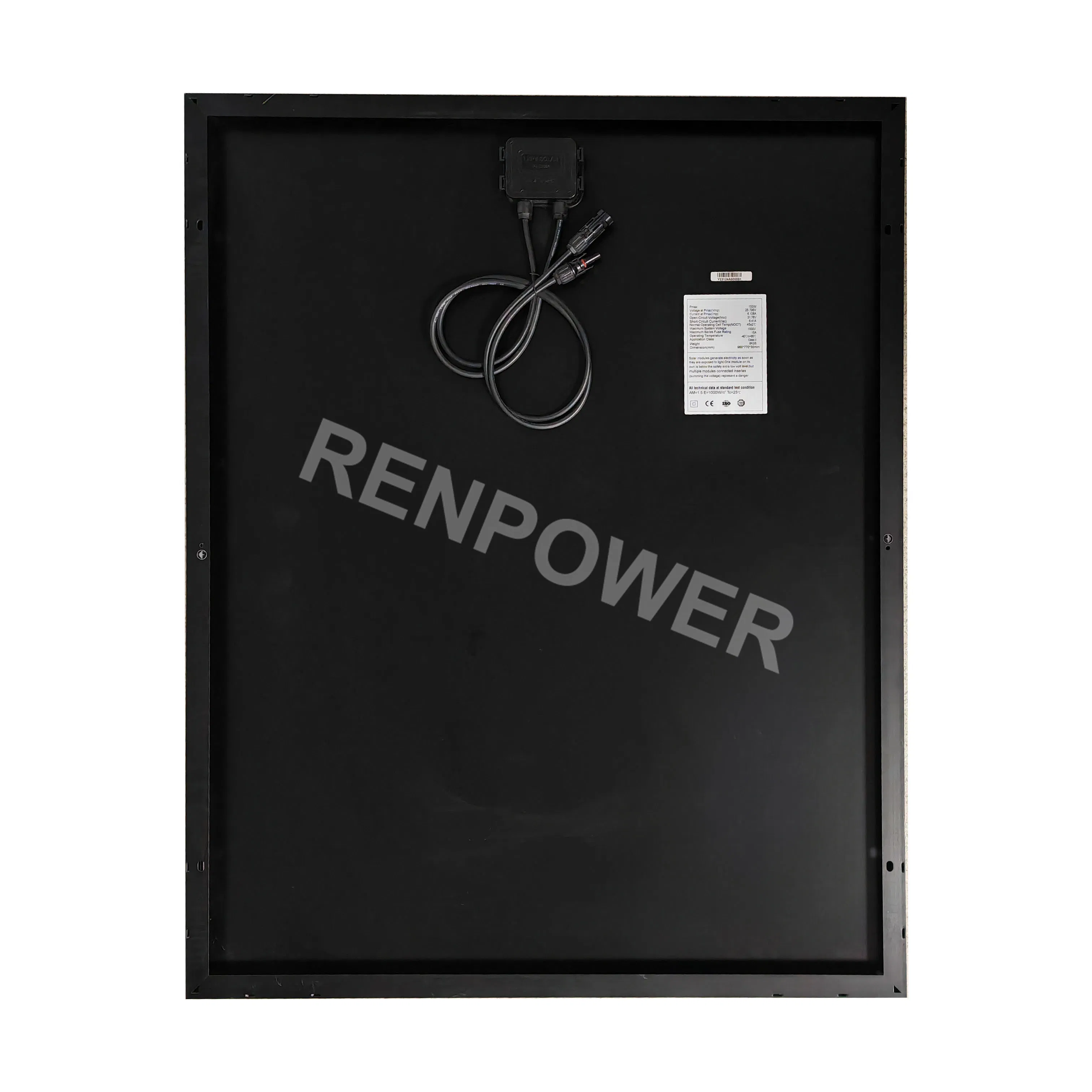 Nuevo 150W Módulo Fotovoltaico Solar de Alta Eficiencia Hermoso para Aplicaciones de Camping en Tejado Fuera de la Red Senderismo