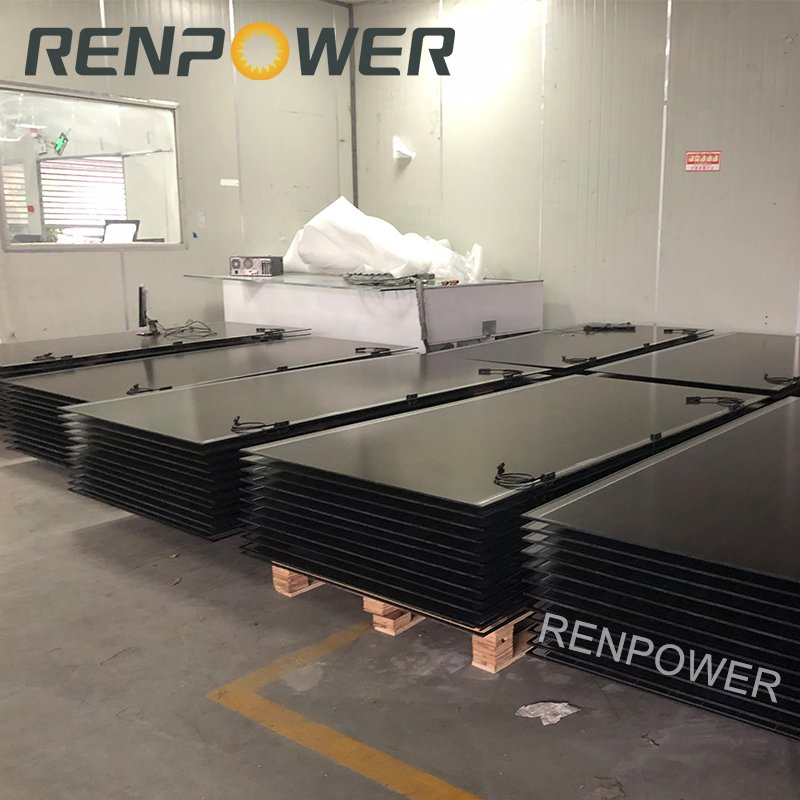 Panel Solar Bifacial Hjt Negro Completo 600watts para Exterior, Granja, Camping, Hogar, Barco, Marino, fuera de la Red