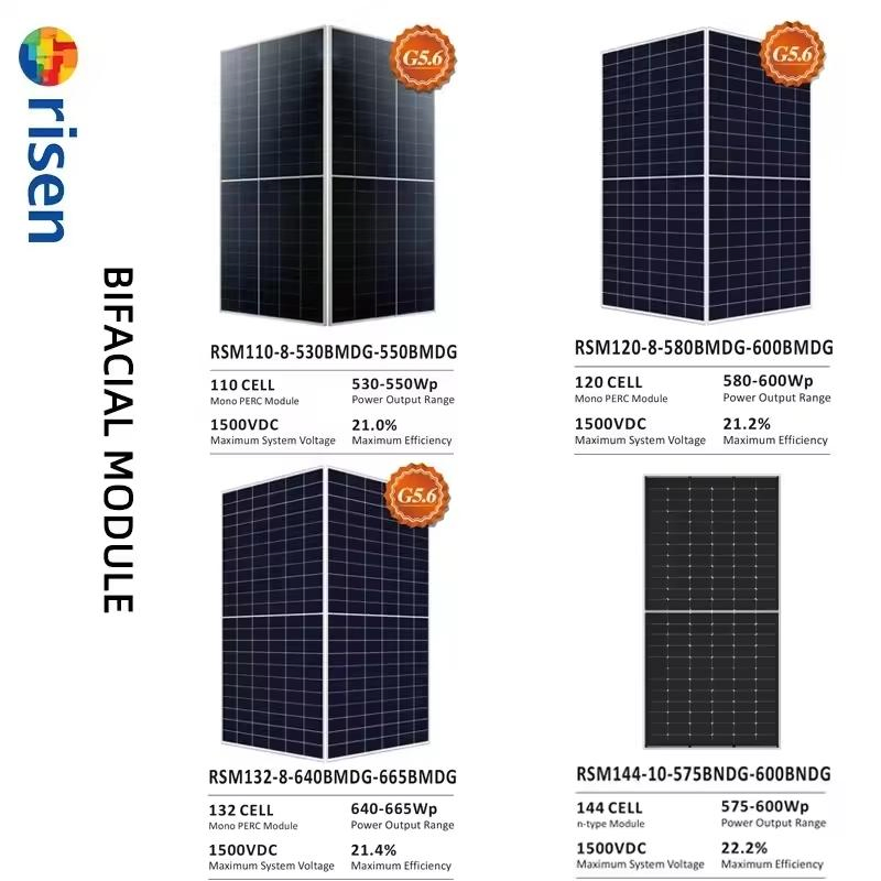 Módulos Fotovoltaicos Bifaciales Heterojunción Hjt Hyper Ion de Risen Energy Solar Panel 700W 710W 715W 690 Watt