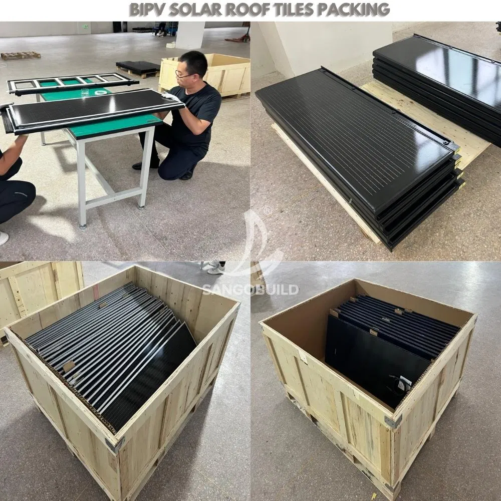 10kw Fabricante de Tejas Solares Integradas Fotovoltaicas para Construcción de Viviendas Sistema de Generación de Energía Conectado a la Red Villa