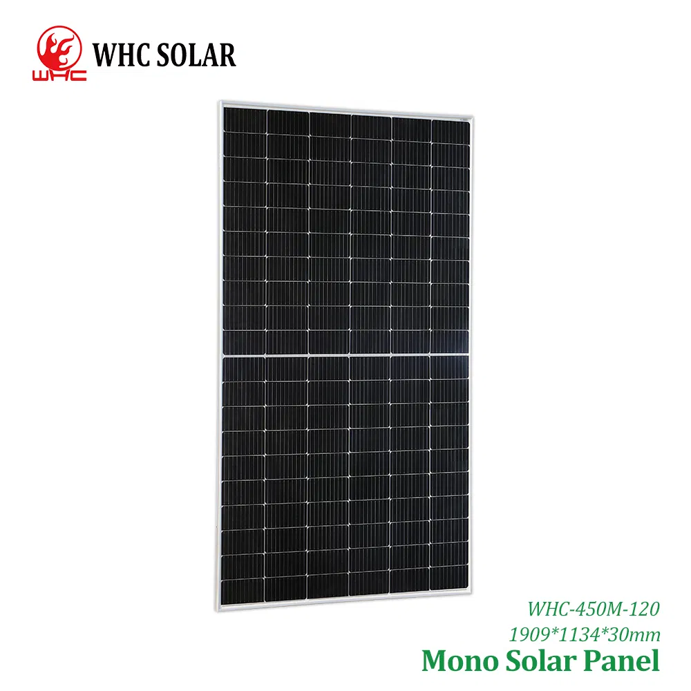 Fábrica Whc 182mm Módulos Solares PV de Media Celda 410W 550W 700W 144cells Precio de Panel Solar Fotovoltaico Perc Hjt Mono para Sistema de Energía Solar Comercial y Residencial
