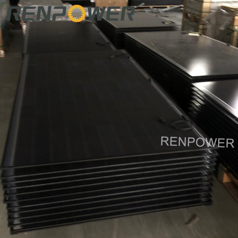 Panel Solar Bifacial Hjt Negro Completo 600watts para Exterior, Granja, Camping, Hogar, Barco, Marino, fuera de la Red