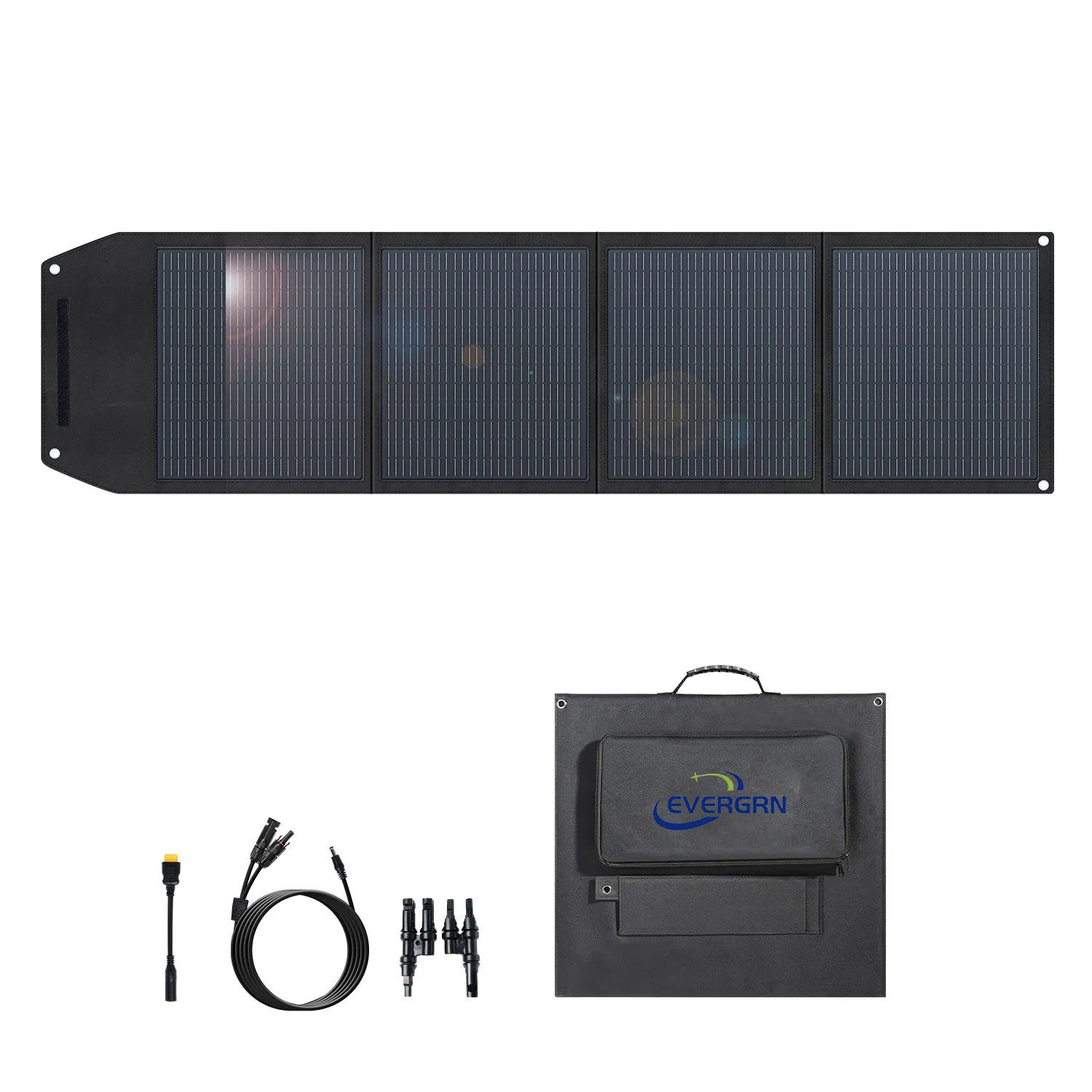 Kit de Paneles Solares Portátiles Eco-Worthy 200W para Cargar Batería de Estación de Energía Portátil para Camping y Aventuras al Aire Libre