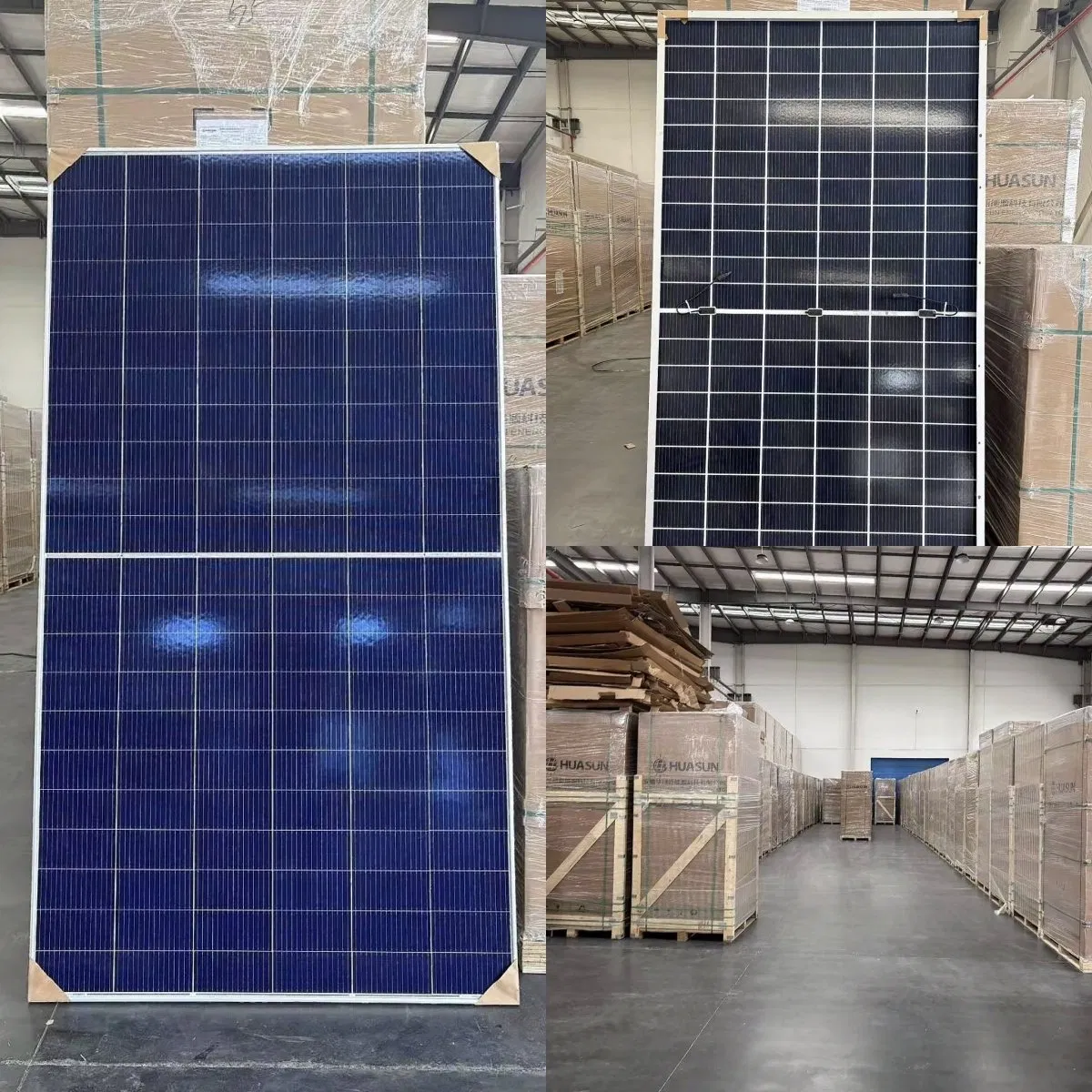 Huasun 690W 695W 700W 705W 710W 715W 720W 730W Paneles Solares Bifaciales Módulo Solar PV Hjt Bifacial Poder