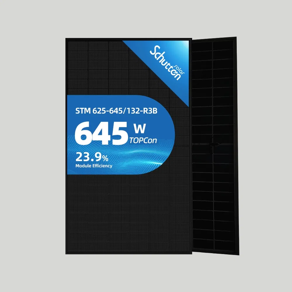 Panel Solar Schutten Topcon N Grade a 625W 630W 635W 640W 645W Todo Negro
