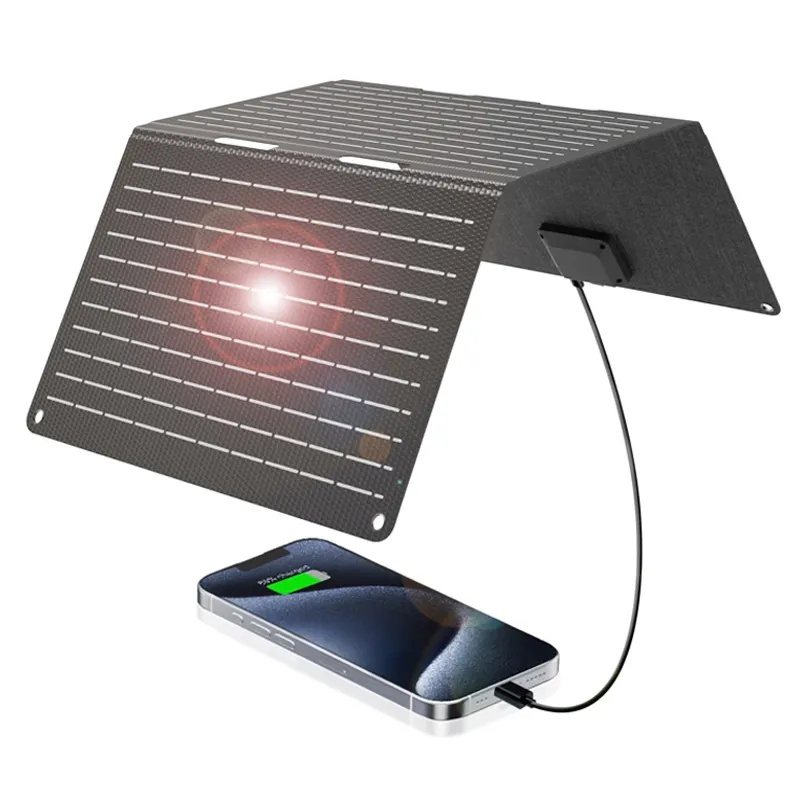 100W Panel Solar Flexible ETFE Cargador Portátil Plegable de Energía Solar