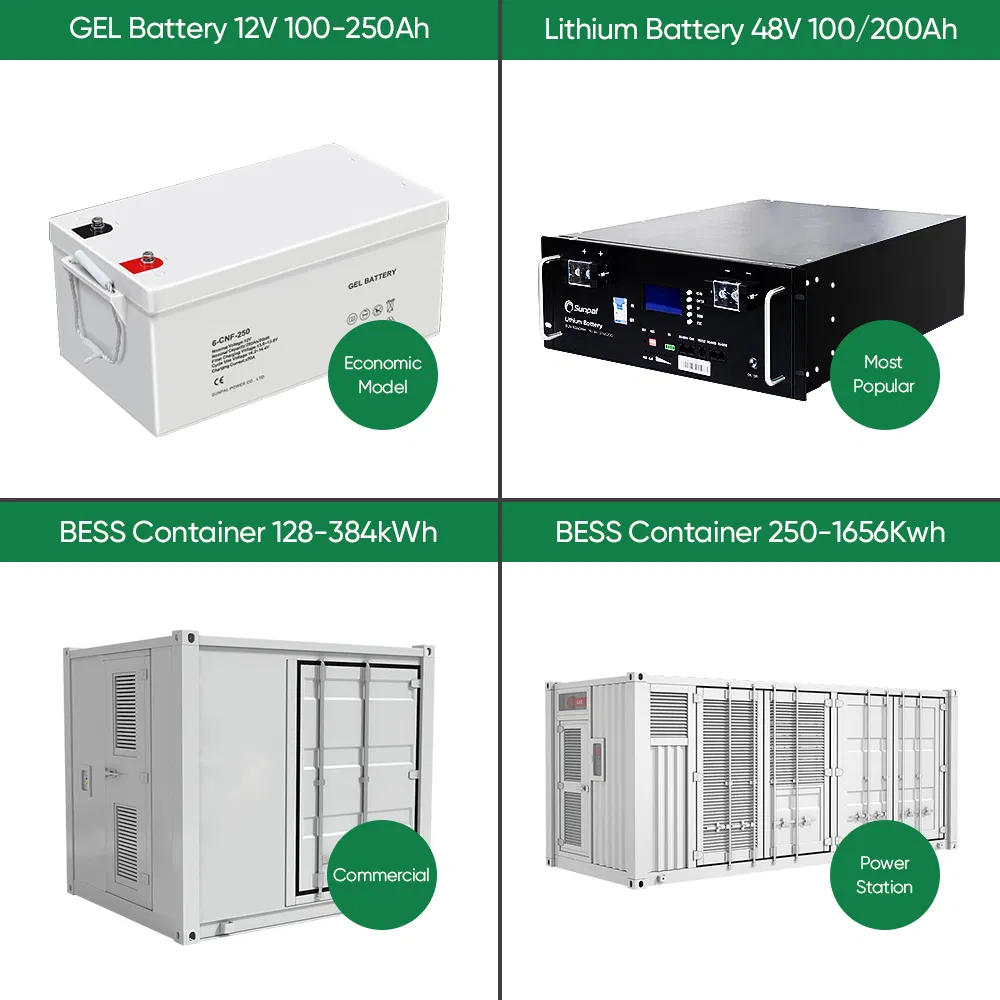 Sistema Solar Híbrido Fuera de la Red G Series 100kw 150kw Sistemas de Energía Kits Solares Completos Sistema Fotovoltaico Conectado a la Red