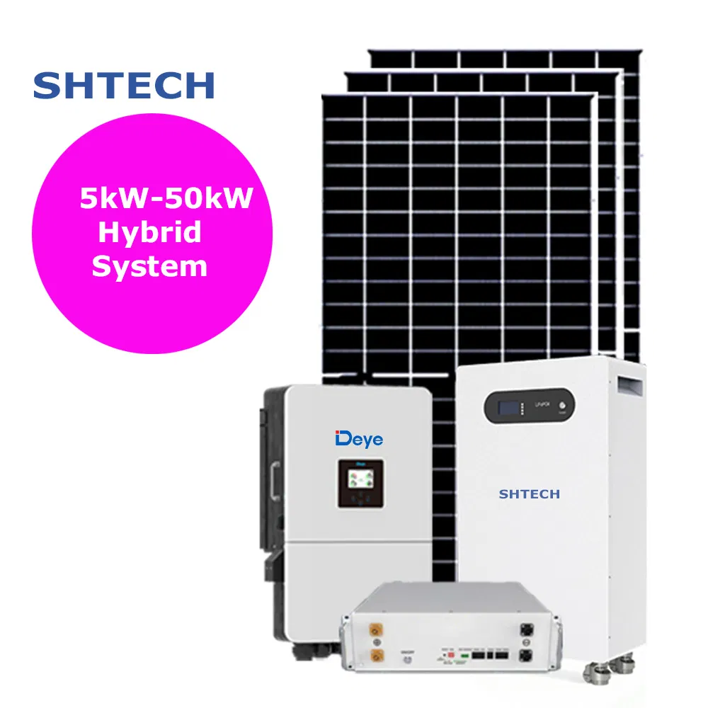 Kit completo de paneles solares 5kw 20kw 30kw 40kw 50kw 100kw para sistema de energía solar de almacenamiento fuera de la red para residencial, comercial, agricultura