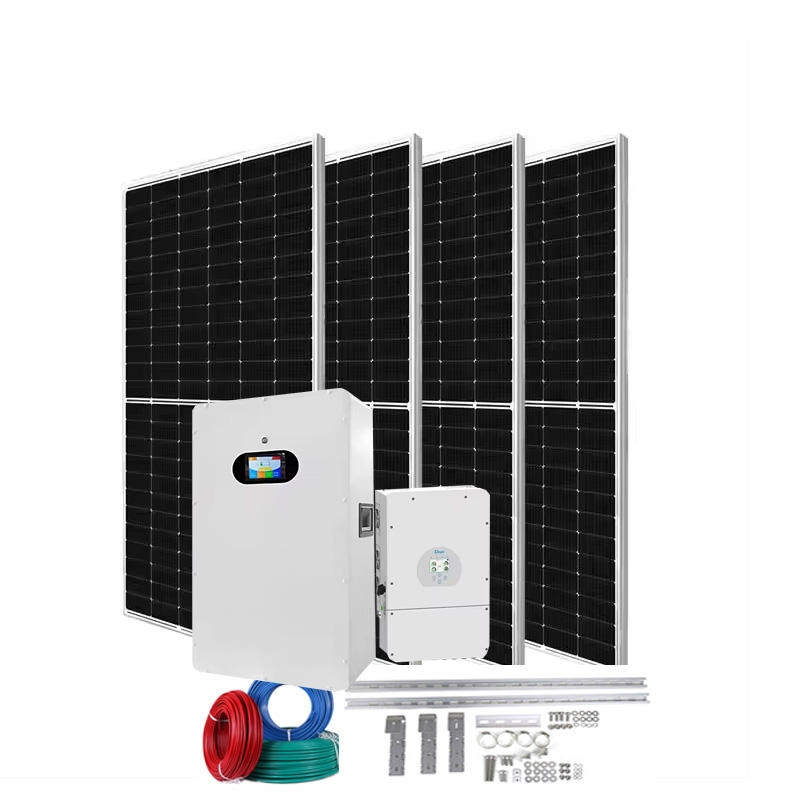 Sistema de paneles solares de alta eficiencia, sistema solar fotovoltaico fuera de la red, ofrece una solución práctica de independencia energética para aplicaciones residenciales y agrícolas fuera de la red