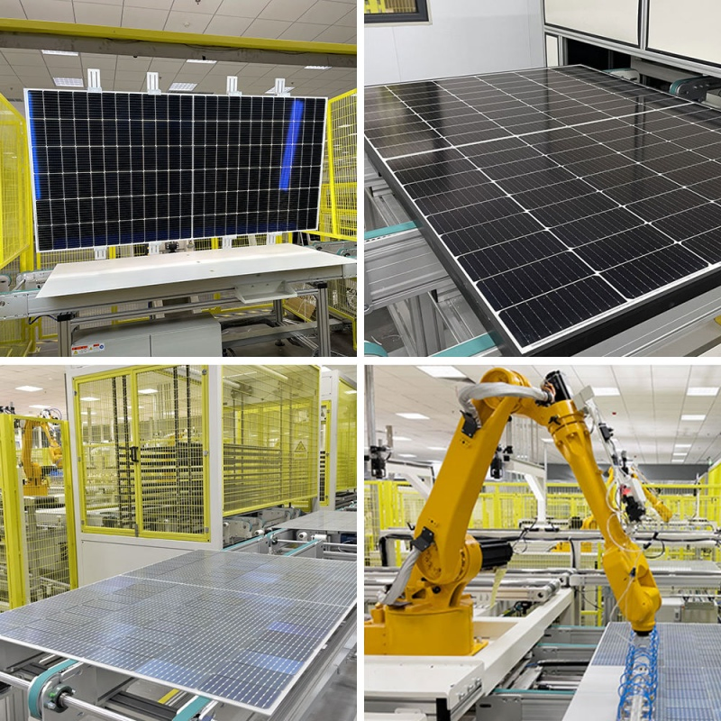 Kit de panel solar bifacial Hjt 715W de alta eficiencia para sistemas