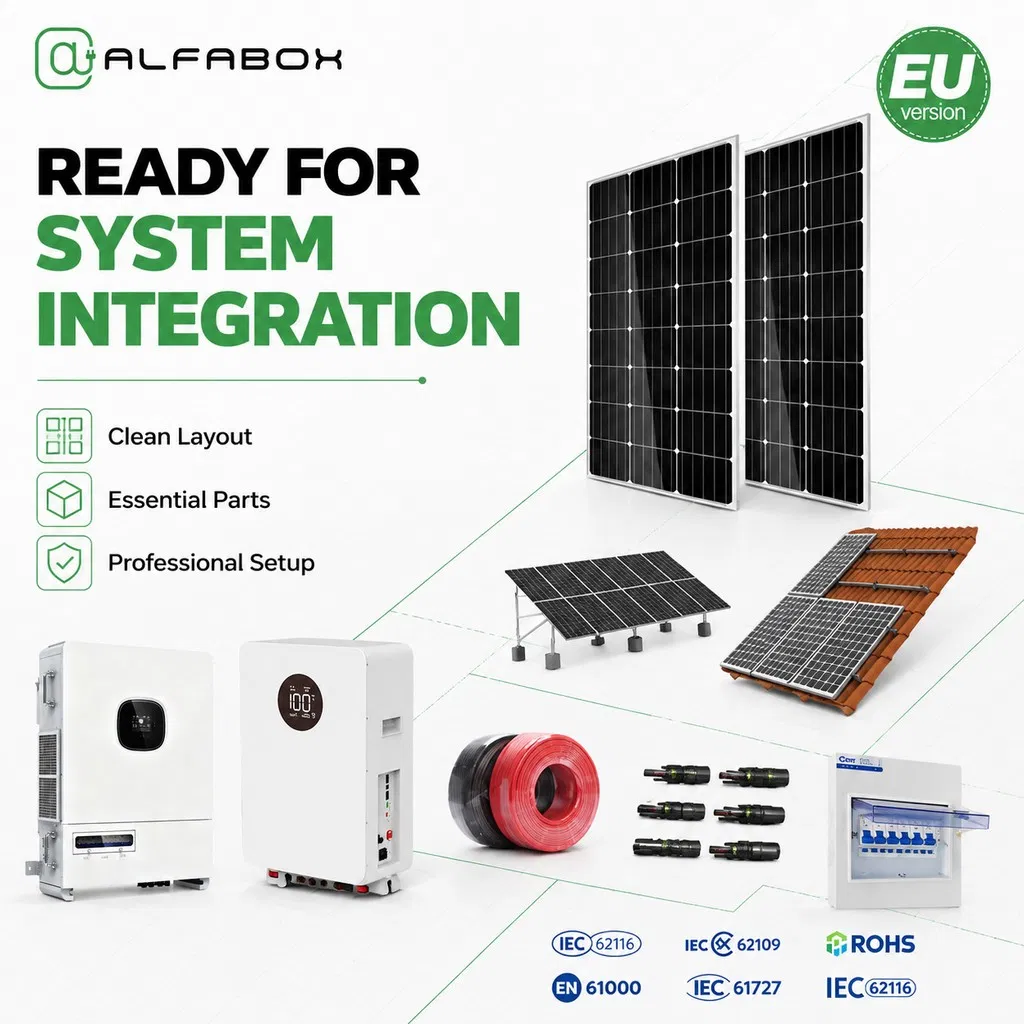 Paquete de Sistema Solar de Paneles Solares y Batería Residencial 3 Fase