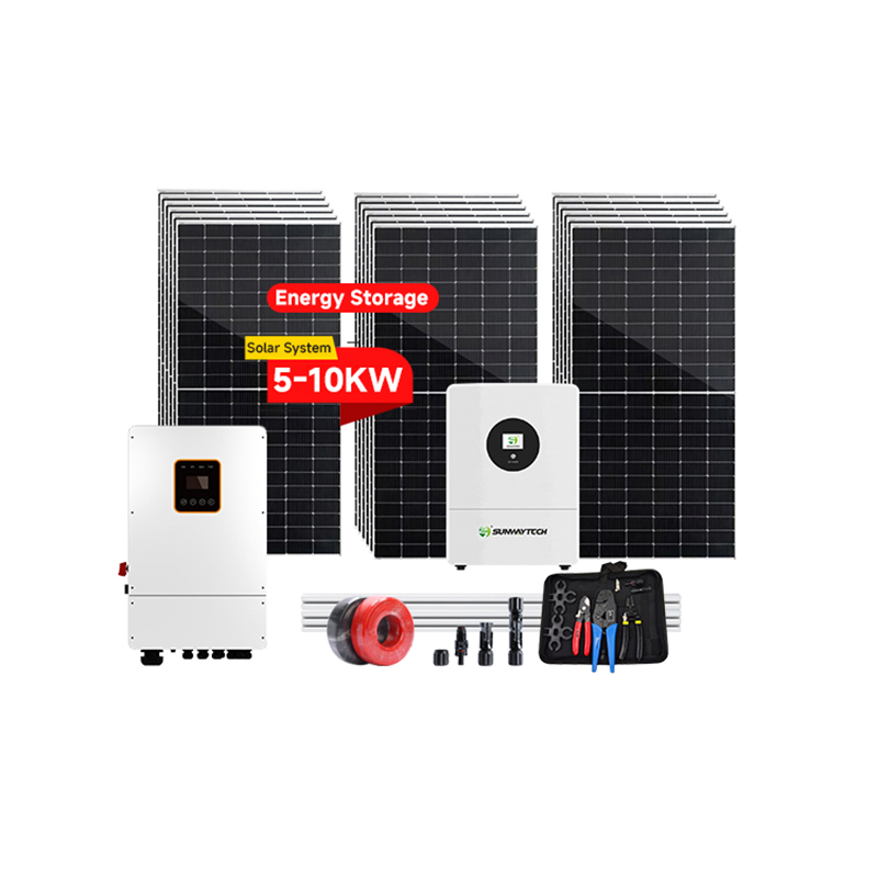 Sistema Solar Híbrido Residencial 5kw 5kVA 5000W Paneles Solares Sistema de Paneles Solares