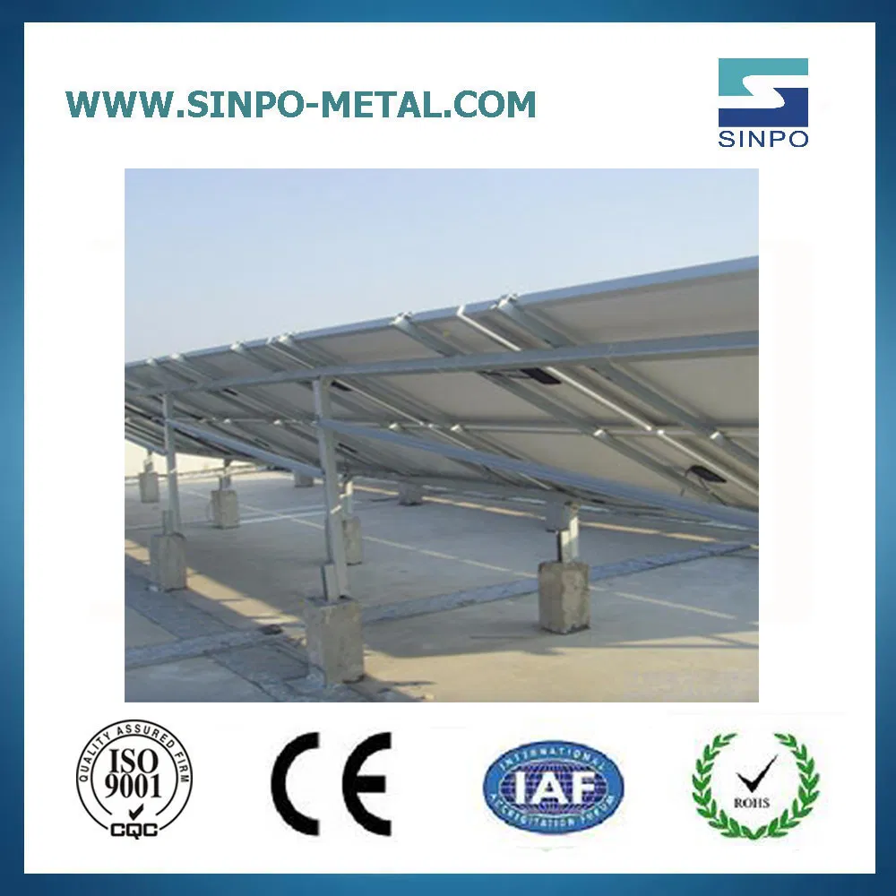Sistema de energía solar residencial soporte de panel solar para techo plano