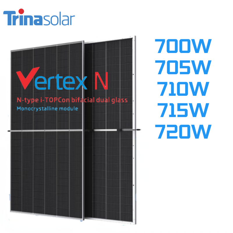 Trina Neg21c. 20 700W 705W 710W 720W N Tipo Hjt Gran Potencia Panel Solar para Proyecto Comercial Sistema Solar