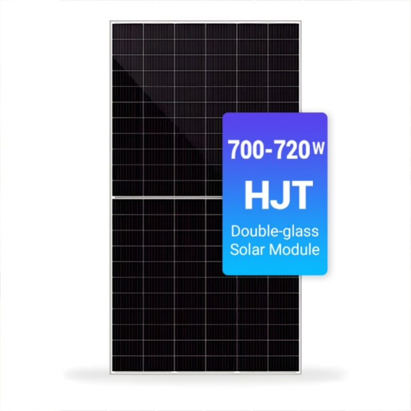Panel Solar Huasun Hjt Bifacial 700W 705W 710W 715W 720W Módulo PV de Doble Cristal de Alta Eficiencia