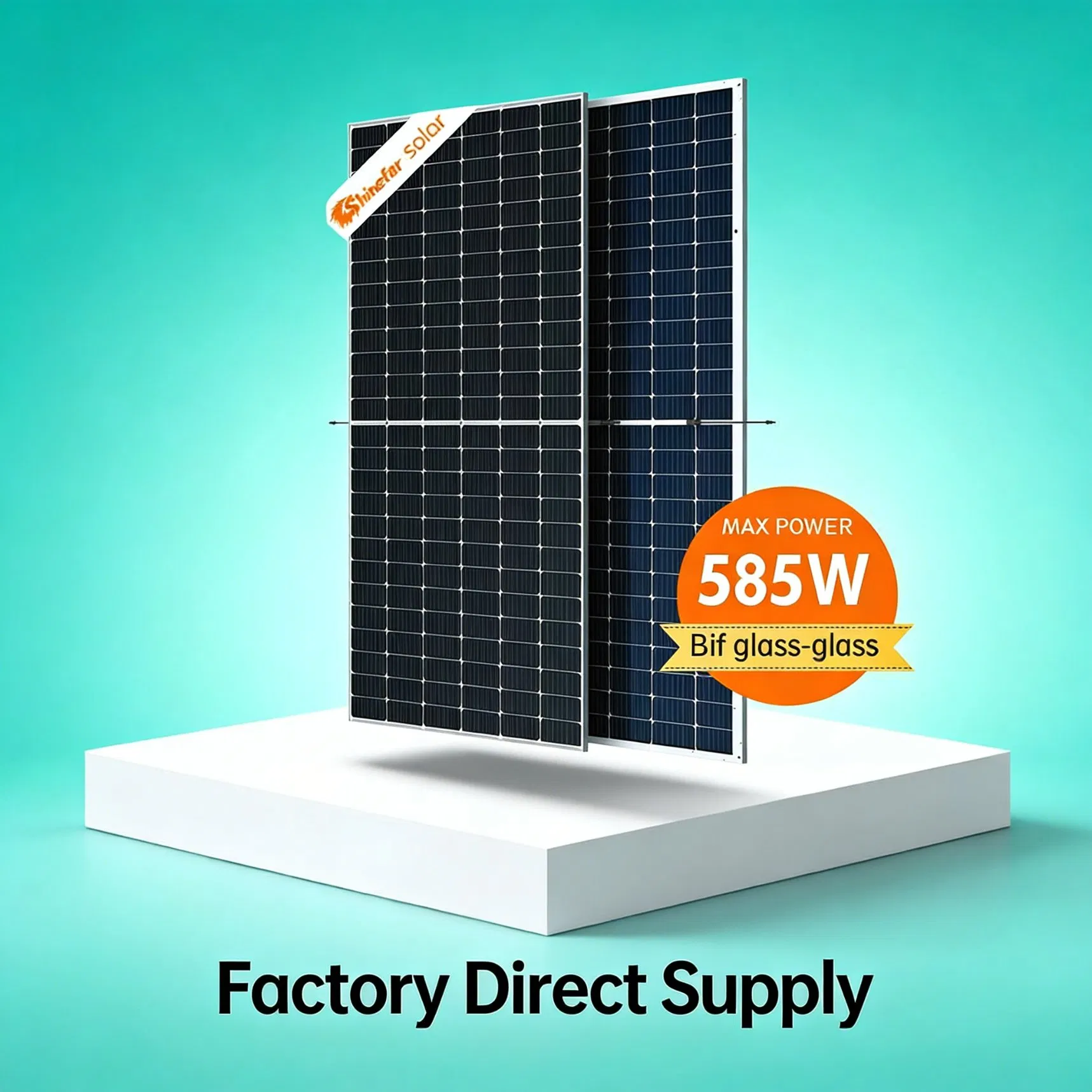 585W Módulo de Panel Solar Fotovoltaico de Alto Rendimiento para Uso Doméstico Compatible con Varios Sistemas de Almacenamiento de Energía Solar para Hogares