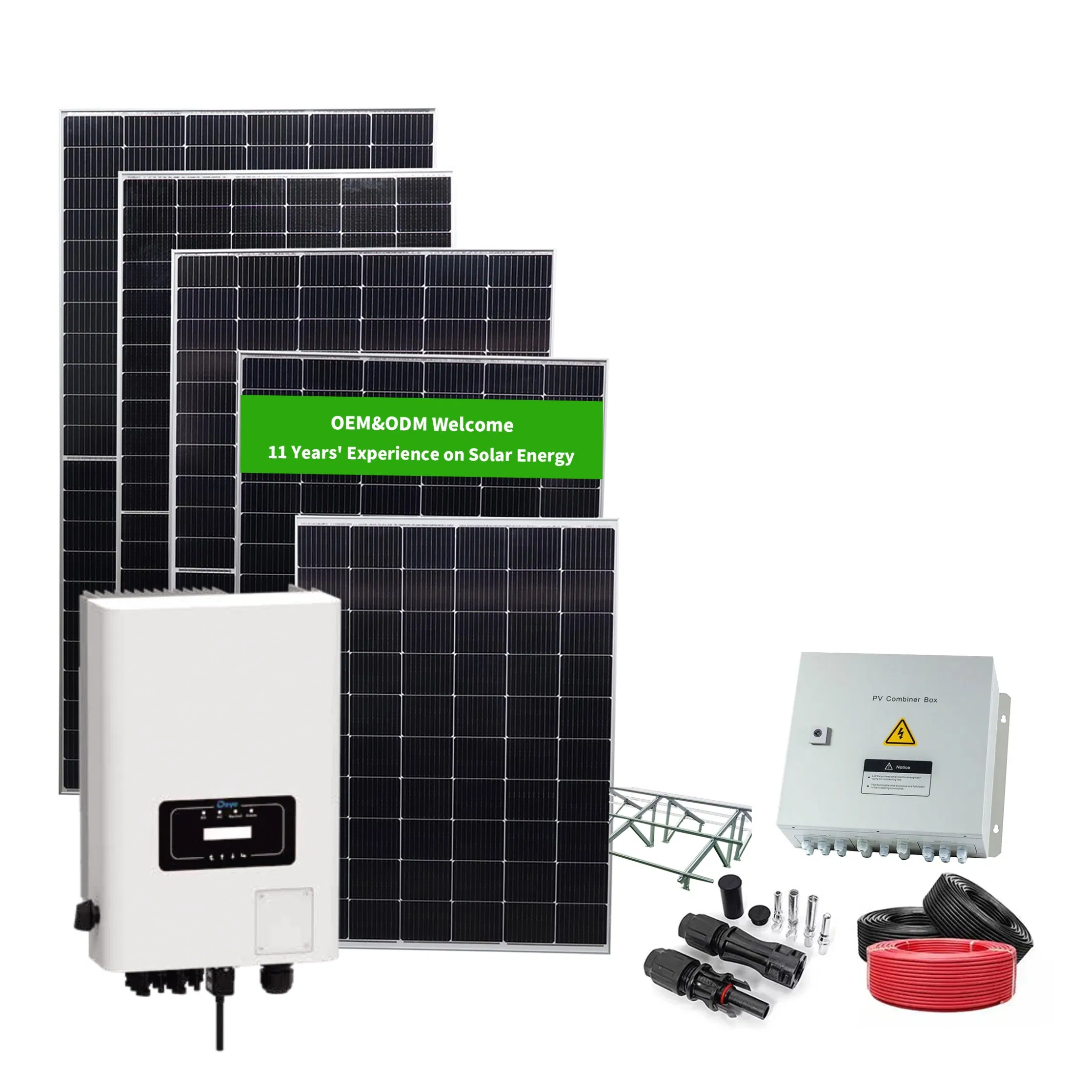Sistema Solar Energético de Alta Eficiencia Conectado a la Red 3MW para Uso Comercial e Industrial
