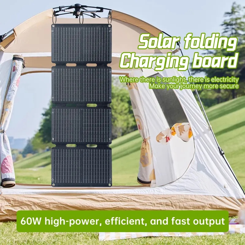 100W Panel Solar Flexible ETFE Cargador Portátil Plegable de Energía Solar