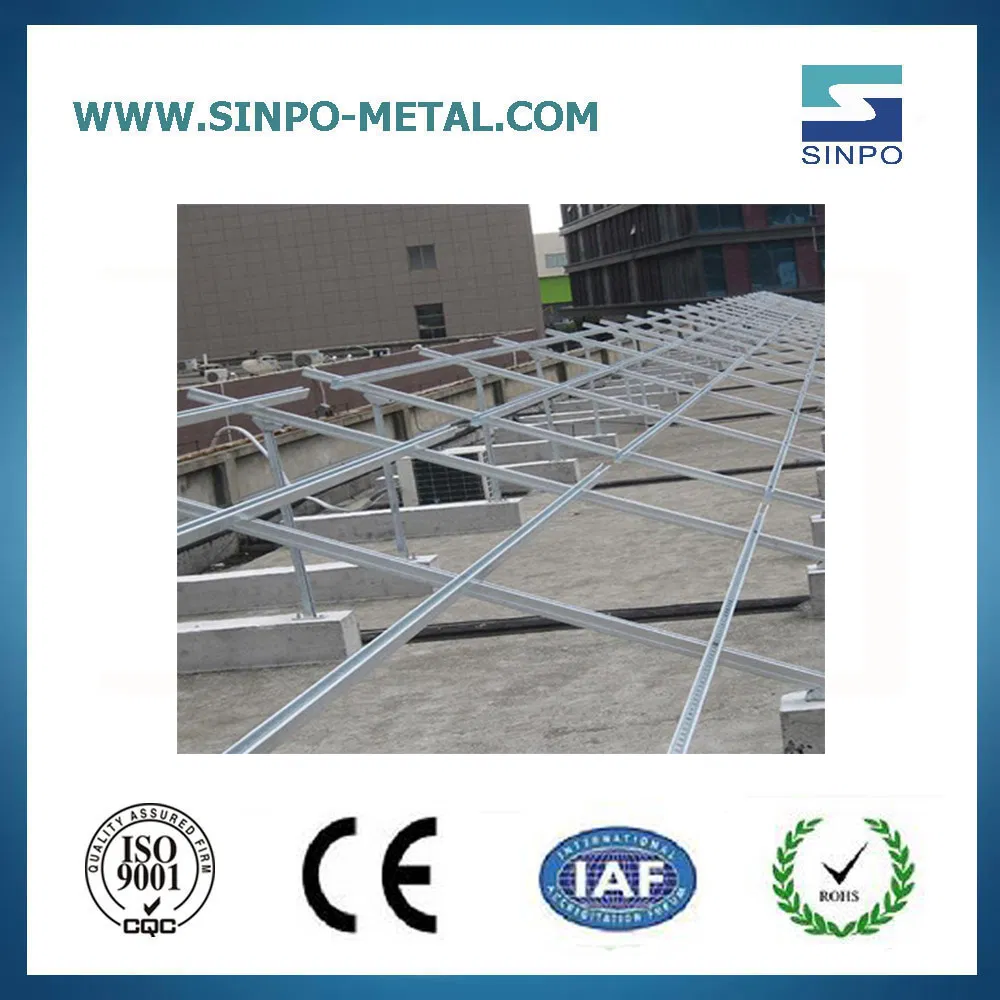 Sistema de energía solar residencial soporte de panel solar para techo plano