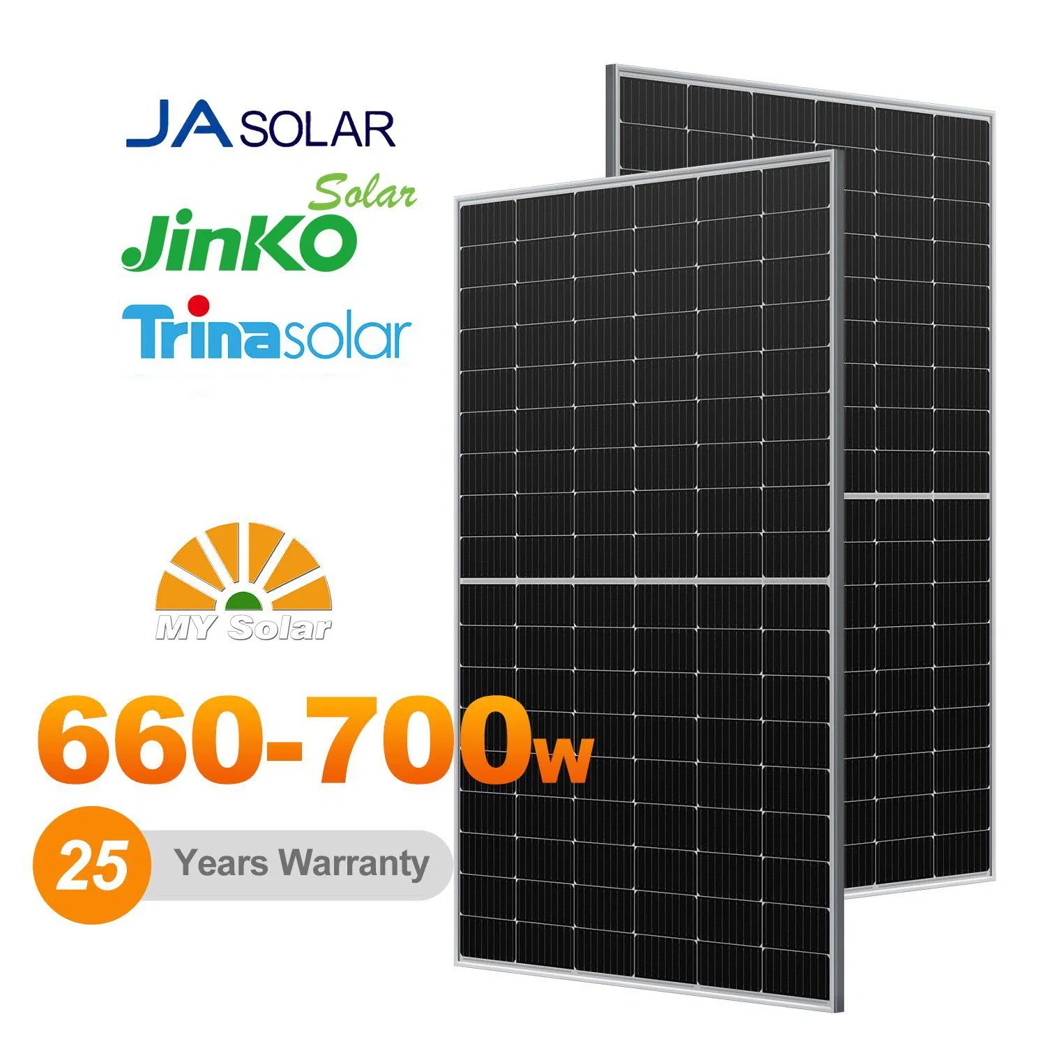 Mi Panel Solar Mono 144cells Célula Media 670W 680W 690W 700W 1000W Módulo Solar Kb-Panel Solar F-Solar