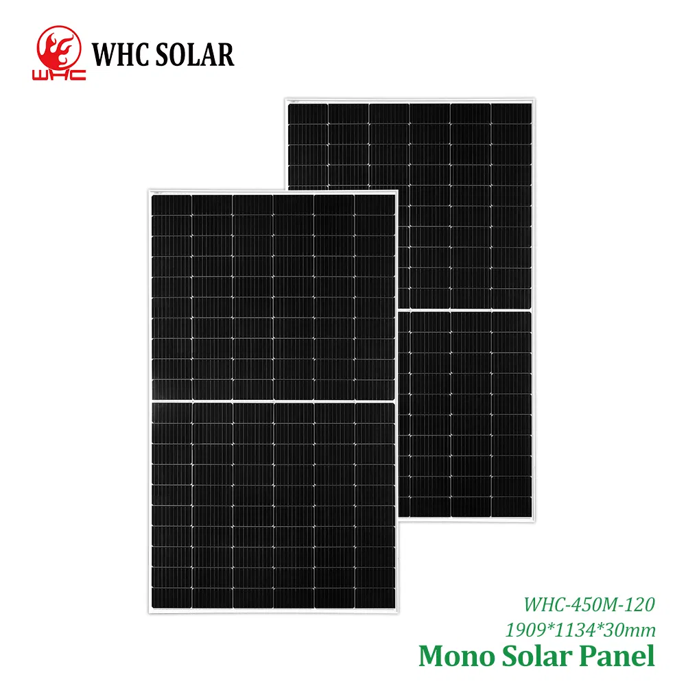 Fábrica Whc 182mm Módulos Solares PV de Media Celda 410W 550W 700W 144cells Precio de Panel Solar Fotovoltaico Perc Hjt Mono para Sistema de Energía Solar Comercial y Residencial