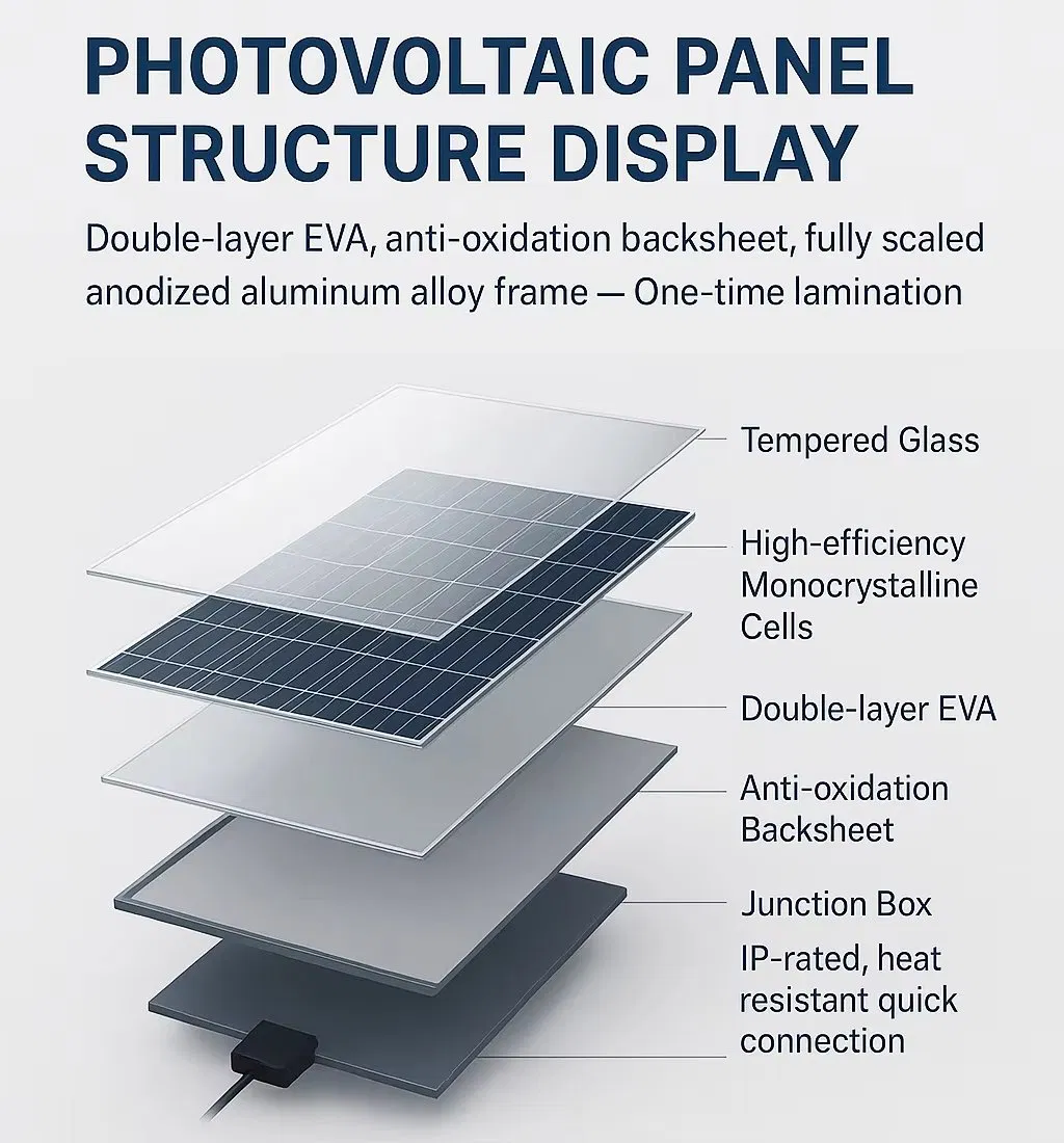 Panel Solar Monocristalino de Alta Potencia Sunplus 585W con certificación UL TUV para plantas solares a escala de utilidad