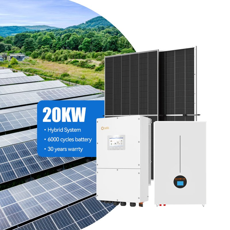 Sistema Solar Híbrido Residencial 20kw con Almacenamiento de Respaldo para Uso en el Hogar Sistema de Paneles Solares