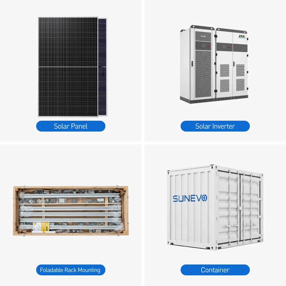 Sunevo 100kw 200kw Planta de energía solar plegable contenida con CE TUV para almacenamiento de energía industrial a gran escala