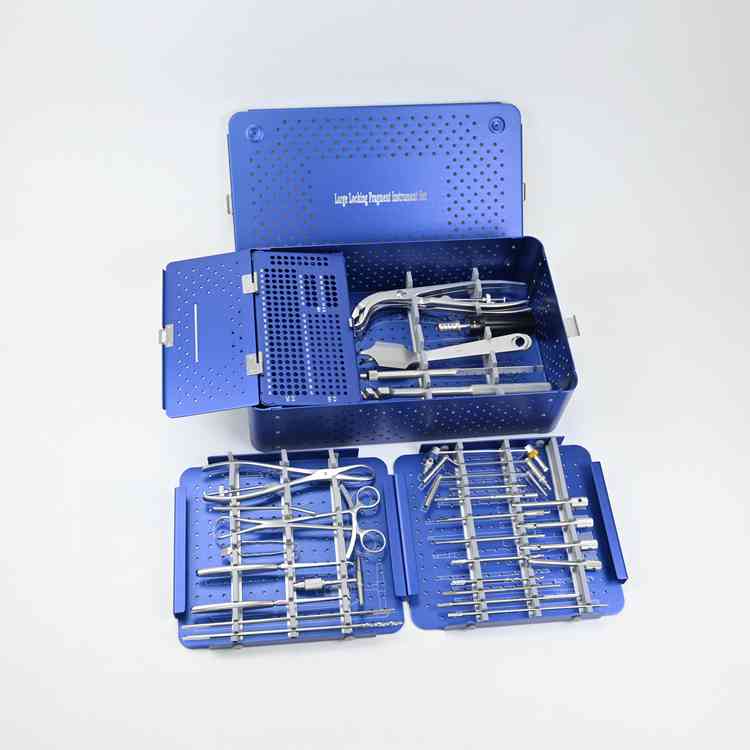 Orthopedic Large Fragment Locking Plate Instrument Set, Trauma Surgery Stainless Steel Tools